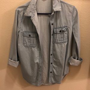 Light denim button down